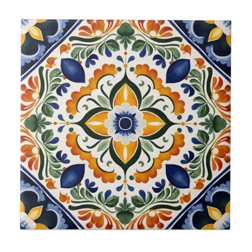 Talavera vintage Mexican wedding favors printed Ceramic Tile