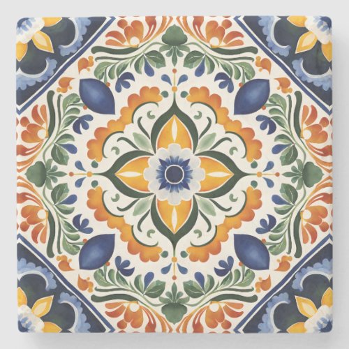 Talavera vintage Mexican wedding favors printed Stone Coaster