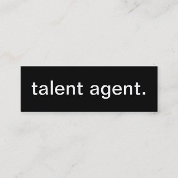 Talent Agent Business Card by HolidayZazzle at Zazzle