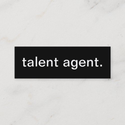 Talent Agent Business Card