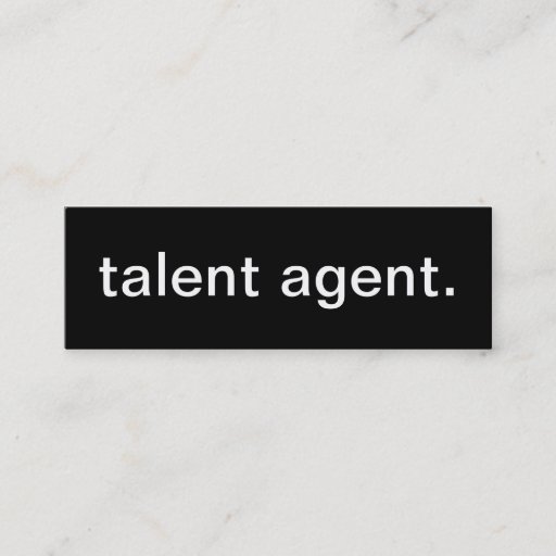 Customizable Talent Agent Business Card