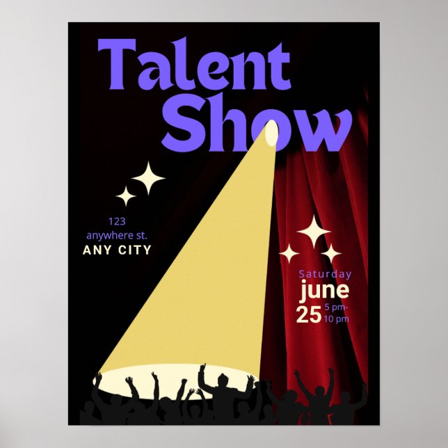 Talent Show FLyer, Show Flyer, Talent Contest Poster (Front)