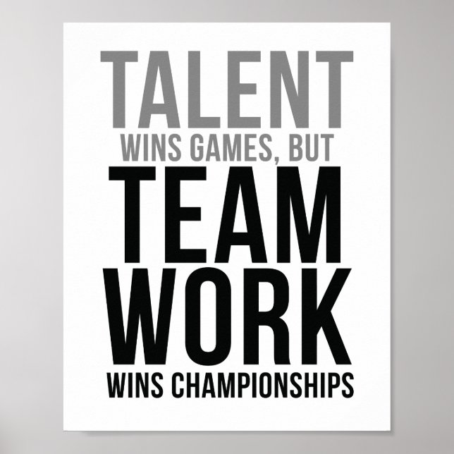 Talent Wins Games Poster (Front)