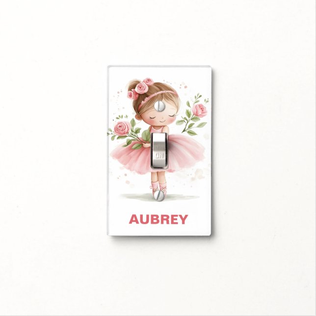 Talented Ballerina Light Switch Cover (In Situ)