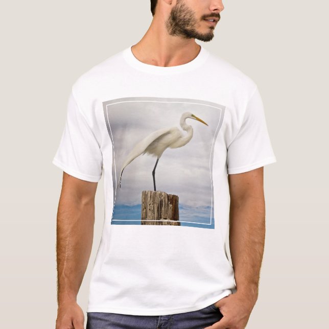 Talented Egret | Fort Myers Beach, Florida T-Shirt (Front)