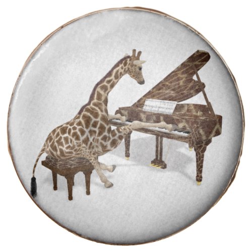 Talented Giraffe Plays Grand Piano Chocolate Dipped Oreo