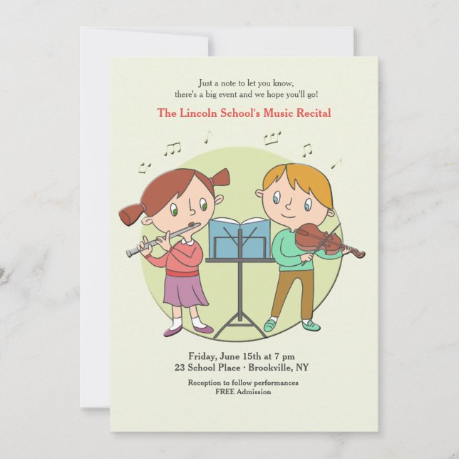 Talented Kids Invitation (Front)