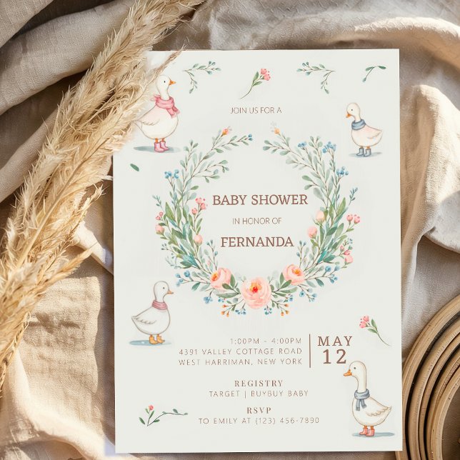 tales Duck Baby Shower Beatrix Potter  Invitation (Creator Uploaded)