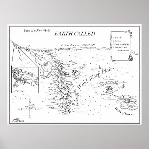Tales of a New World Map _ EARTH CALLED Poster