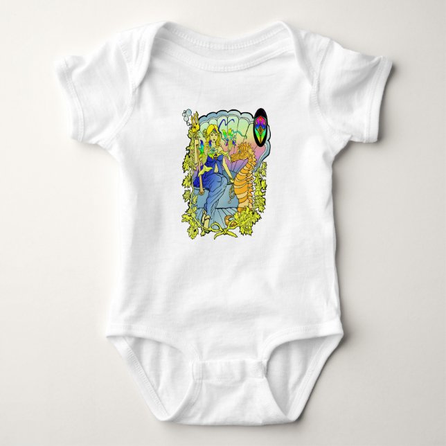 Tales of the Trident: The Daughters of Poseidon Baby Bodysuit (Front)
