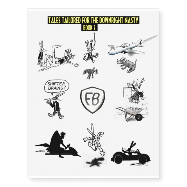 TALES TAILORED FOR THE DOWNRIGHT NASTY set 2 Temporary Tattoos (Front)