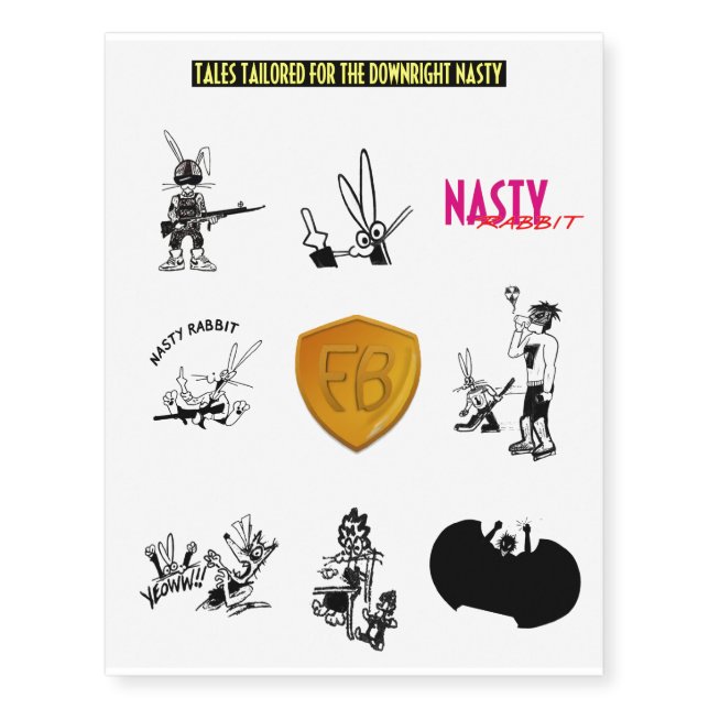 TALES TAILORED FOR THE DOWNRIGHT NASTY tattoos (Front)