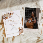 TALIA Bohemian Terracotta Blush Arch Baby Shower I Invitation<br><div class="desc">This baby shower invitation features bohemian arches,  watercolor earth tone florals and an elegant handwritten script font with a fun terracotta accent. This baby shower invite is the perfect addition to your boho or fall celebration. Easily add a photo onto the backside for a personal touch.</div>