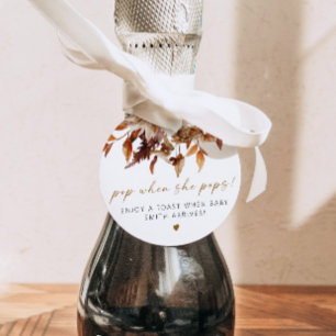 TALIA Bohemian Terracotta Floral Pop When She Pops Favor Tags