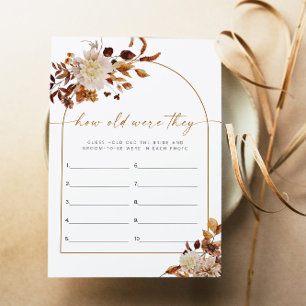 TALIA Boho Dry Floral How Old Were They Game Invitation
