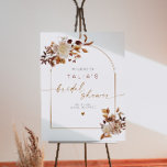 TALIA Boho Terracotta Arch Bridal Shower Welcome Foam Board<br><div class="desc">This bridal shower welcome sign features a bohemian arch,  watercolor earth tone florals and an elegant handwritten script font with a fun terracotta accent color. This bridal shower welcome poster is the perfect addition to your boho or fall celebration.</div>