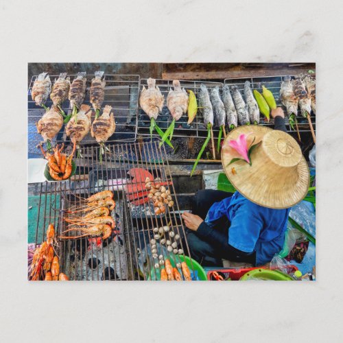 Talin Chan floating market Postcard
