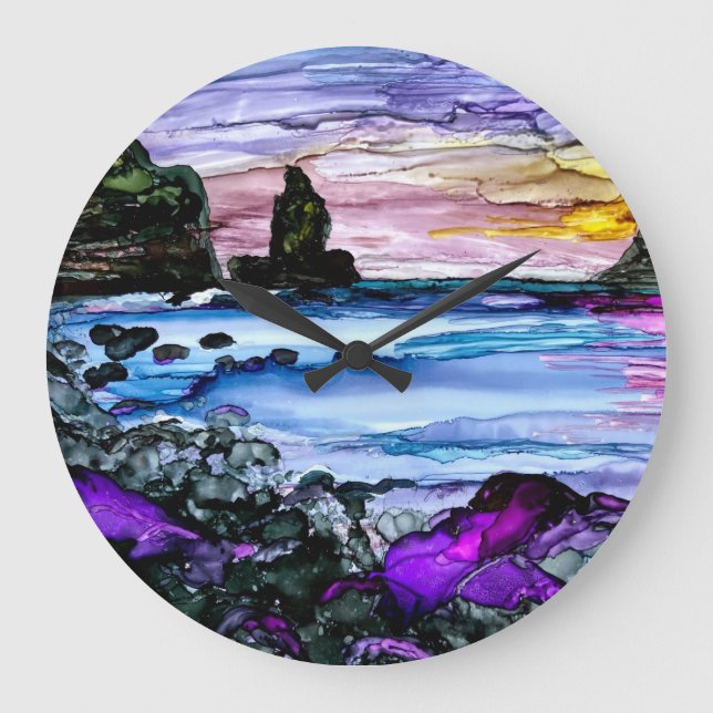 Talisker Bay Skye  Large Clock (Front)
