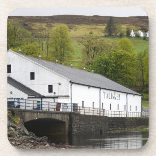 Talisker whisky distillery on Skye, Scotland Beverage Coaster