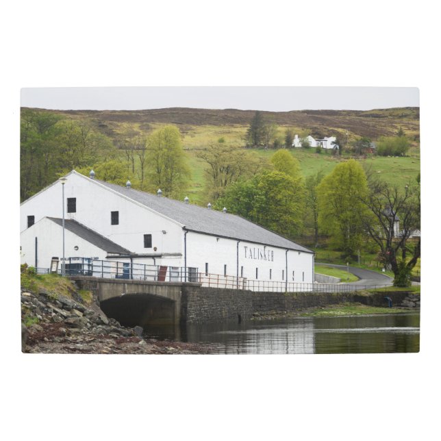 Talisker whisky distillery on Skye, Scotland Metal Print (Front)