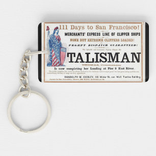 Talisman Clipper ship sailing 1855 Keychain