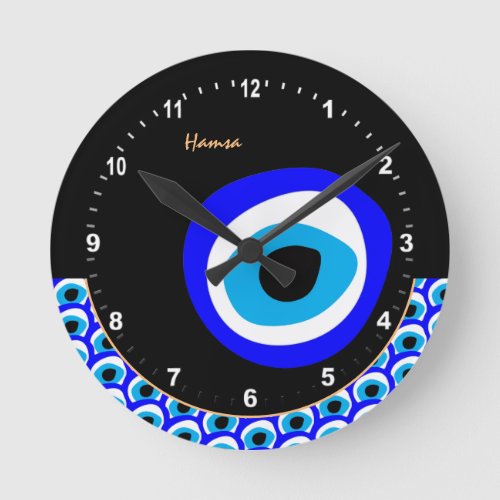 Talisman  Evil Eye Amulet Turkish  Arabic Round Clock