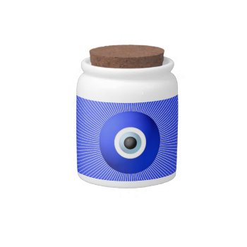 Talisman To Protect Against Evil Eye Candy Jar by sumwoman at Zazzle