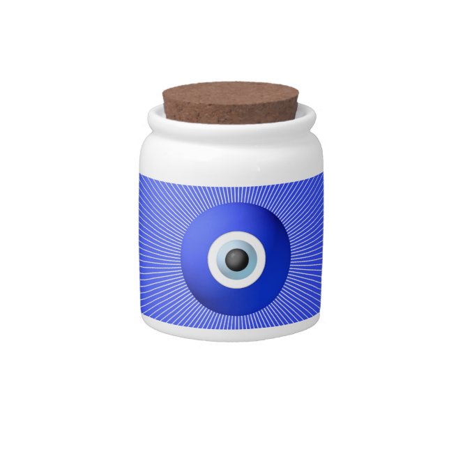 Talisman to Protect Against Evil Eye Candy Jar (Front)
