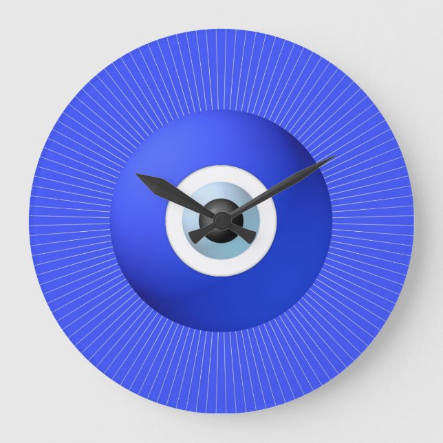 Talisman to Protect Against Evil Eye Large Clock (Front)