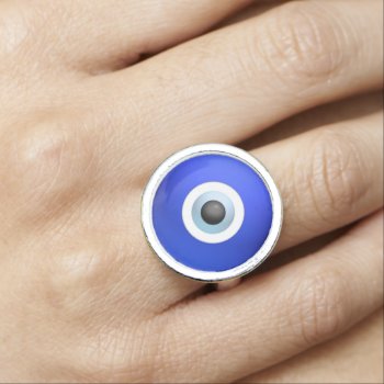 Talisman To Protect Against Evil Eye Ring by sumwoman at Zazzle