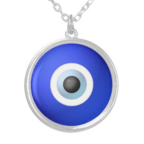 Talisman to Protect Against Evil Eye Silver Plated Necklace