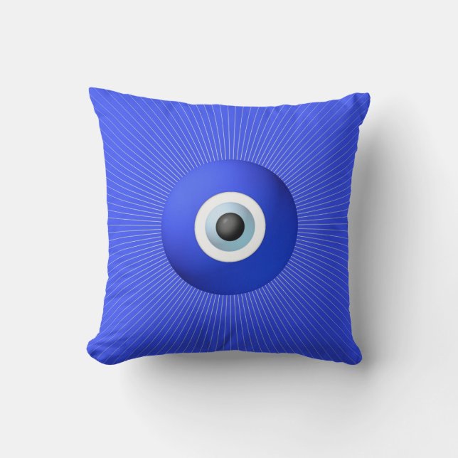 Talisman to Protect Against Evil Eye Throw Pillow (Front)