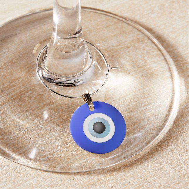 Talisman to Protect Against Evil Eye Wine Glass Charm (In Situ)