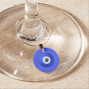 Talisman to Protect Against Evil Eye Wine Glass Charm