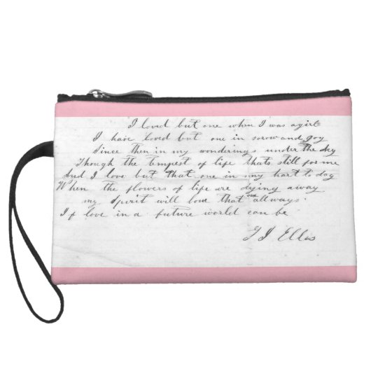 Talitha's Song lyrics Mini-Clutch Wristlet (Back)
