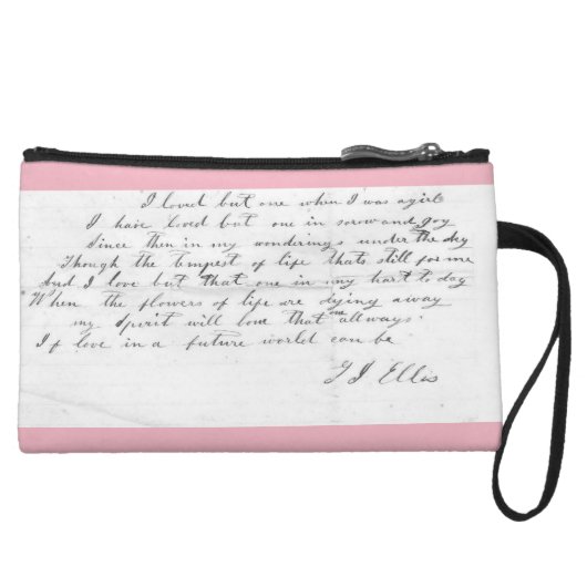 Talitha's Song lyrics Mini-Clutch Wristlet (Front)