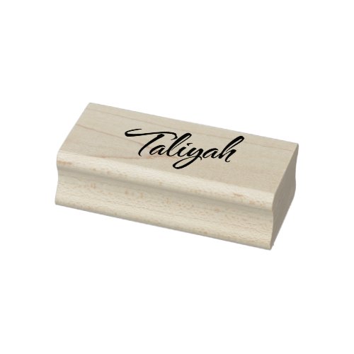 Taliyah name in cursive font rubber stamp