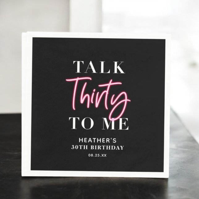 Talk 30 To Me 30th Birthday Party  Napkins (Creator Uploaded)