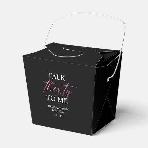 Talk 30 to Me Dcor Favor Boxes