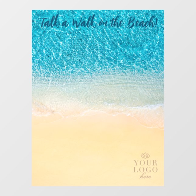 Talk a Walk on the Beach! with Logo Floor Decal (Front)