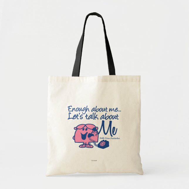 Talk About Little Miss Chatterbox Tote Bag (Front)