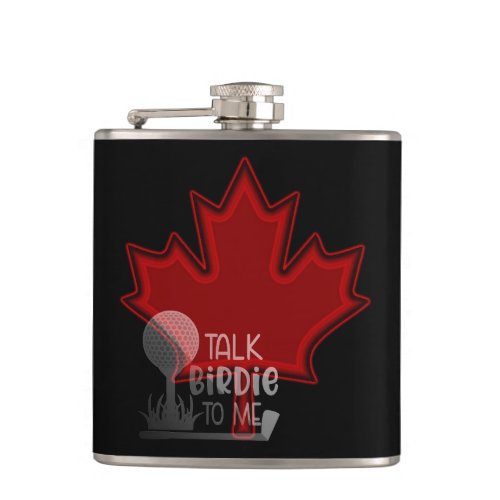 Talk Birdie To Me Canada Day Flask