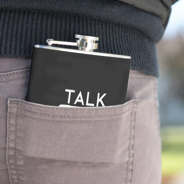 Talk Birdie To Me Funny Golf Golfer Golfing Flask (In Situ)