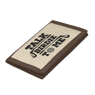Talk Birdie To Me - Funny Golf Golfer Golfing Gift Tri-fold Wallet