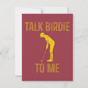 Talk Birdie To Me Funny Golf Lover Postcard