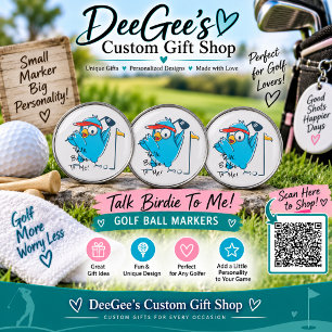 Talk Birdie To Me! Golf Ball Marker