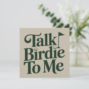 Talk Birdie To Me Golf Funny Girly Golfer Lover Invitation