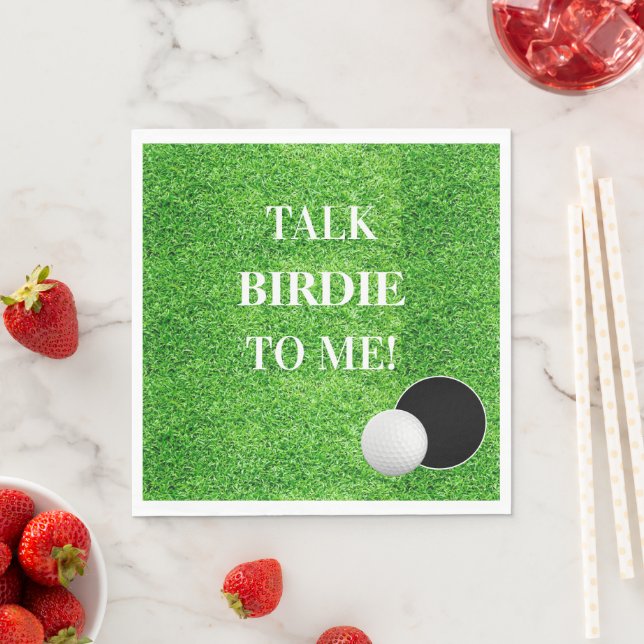 Talk Birdie To Me Golf Lover Celebration Party Napkins (Insitu)