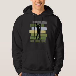 Talk Birdie To Me Golf Quote For Men Retro Golfer Hoodie