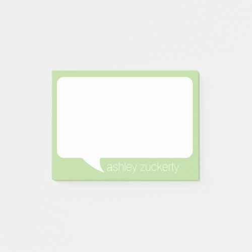 Talk Bubble Custom Name and PICK background color Post_it Notes